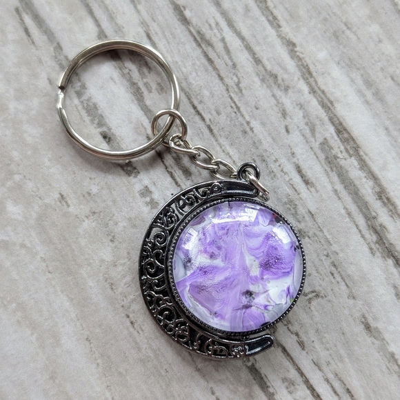 Purple Swirl Keychain - Picture 2 of 2